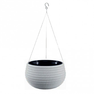 Set de mască și ghiveci suspendat Lina Ball, alb, 32 cm imagine 13