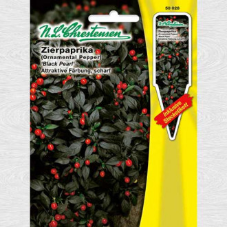 Ardei iute decorativ Black Pearl imagine 2