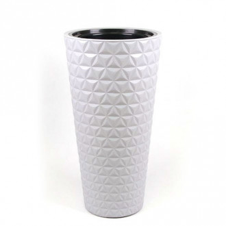 Doniczka Diamond Slim, platyna, 30 cm interface.image 3