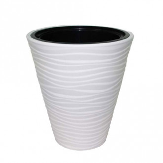 Doniczka Sahara Dunes, biała, 30 cm interface.image 16