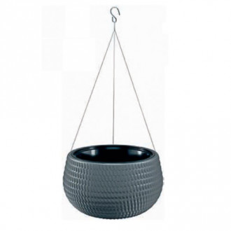 Doniczka wisząca kula Lina, antracyt, 32 cm interface.image 7
