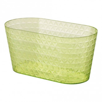 Mască de ghiveci transparentă Diamond Petit box, verde lime, 23 cm imagine 17