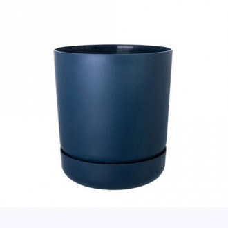 Set de ghiveci și farfurie Satina, antracit, 17 cm imagine 10