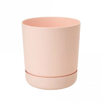 Set de ghiveci și farfurie Satina, roz pudrat, 17 cm imagine 7