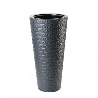 Set de mască și ghiveci Diamond Slim, antracit, 30 cm imagine 16