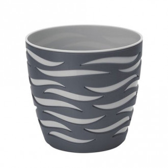 Set de mască și ghiveci Sahara Duo, antracit + platină, 23 cm imagine 16