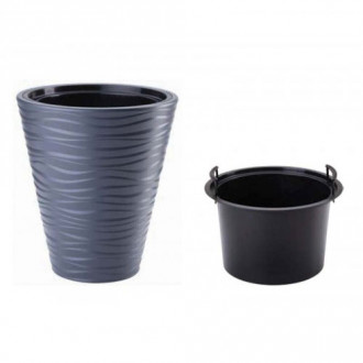 Set de mască și ghiveci Sahara Dunes, antracit, 30 cm imagine 2