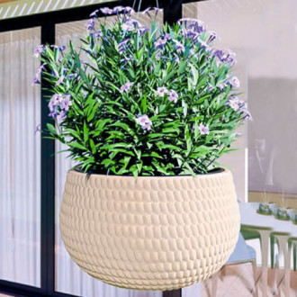 Set de mască și ghiveci suspendat Lina Ball, bej, 32 cm imagine 12