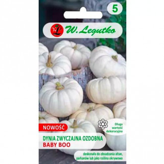 Тиква декоративна Baby Boo Legutko изображение 8