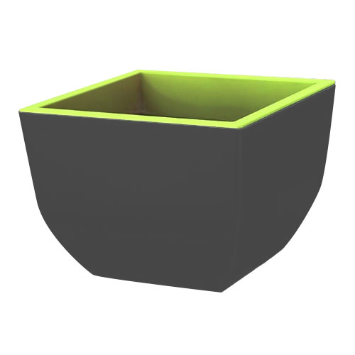 Ghiveci pătrat Muna bicolor, gri + verde, 29.5 cm imagine 1 articol 87399