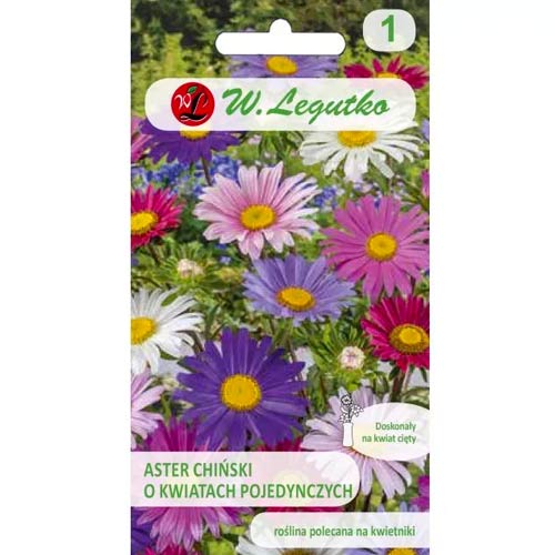 Астра китайска Madeleine, смес Legutko изображение 1 артикул 96693