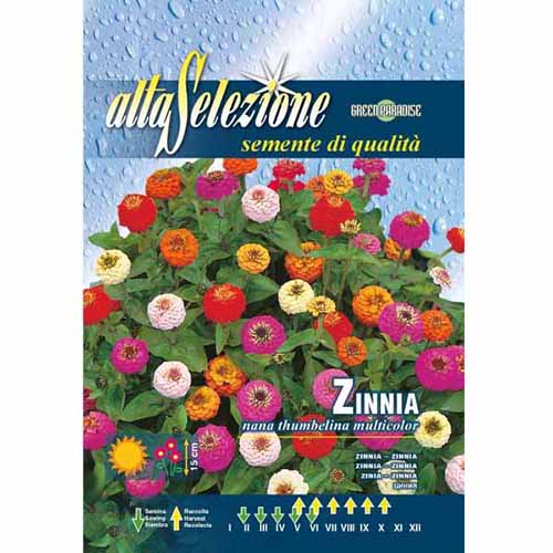 Елегантна циния Thumbelina, смес от цветове изображение 1 артикул 96329