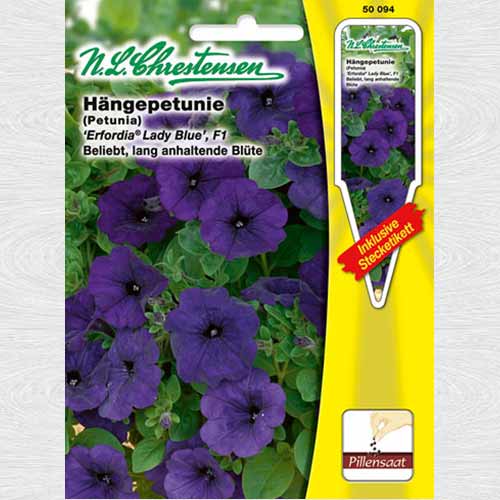 Petunie curgătoare Lady Blue F1, semințe drajate imagine 1 articol 69359