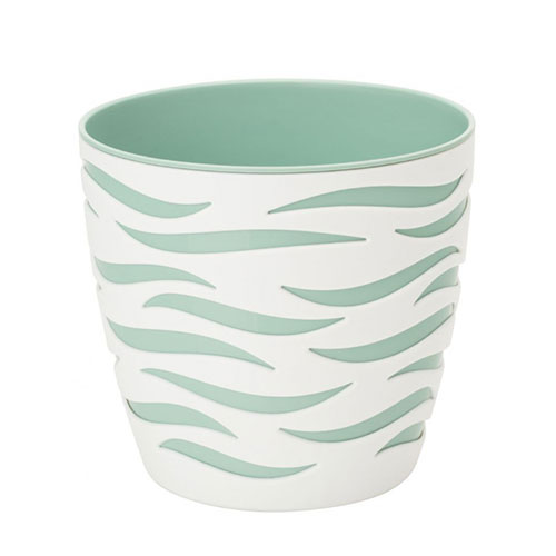 Set de mască și ghiveci Sahara Duo, alb + verde mentă, 23 cm imagine 1 articol 87383