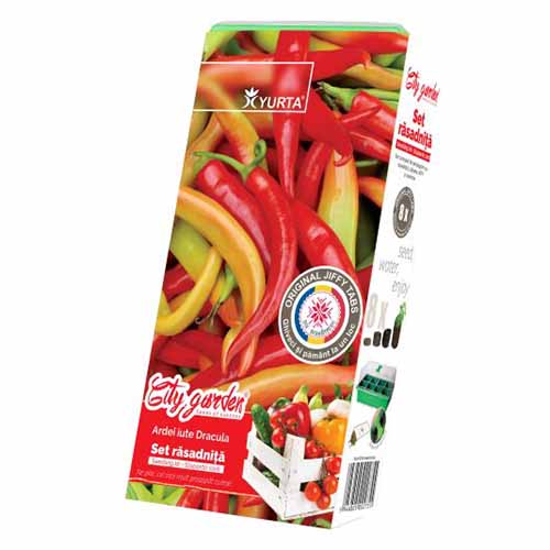 Set răsadniță medie cu soiuri românești Ardei iute Dracula imagine 1 articol 96293