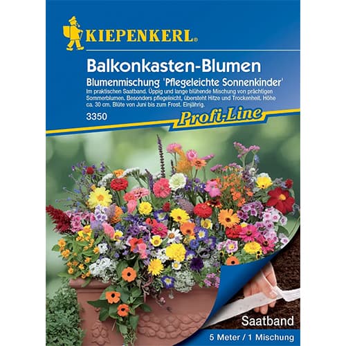 Микс от цветя за балкон Blumen Pflegeleichte Sonnenkinder, семенна лента изображение 1 артикул 96514