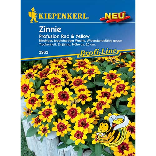 Zinnia (Cârciumăreasă) Red & Yellow imagine 1 articol 87763